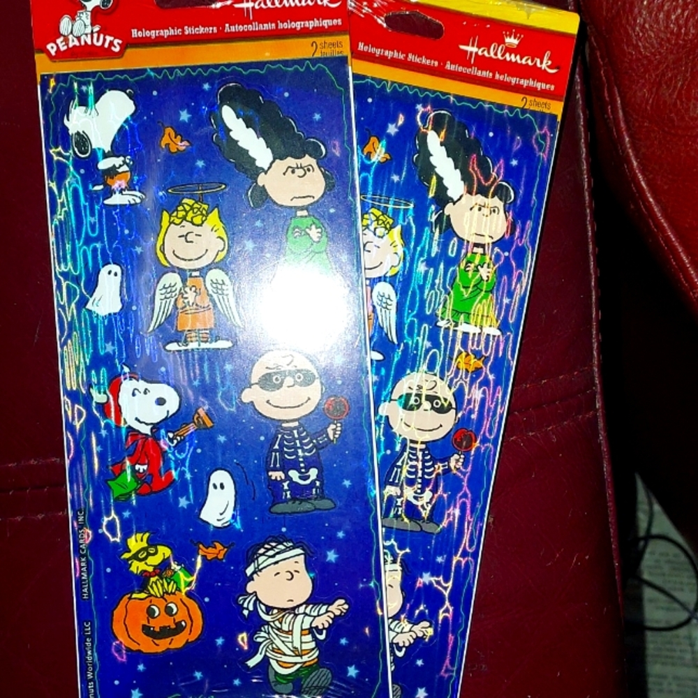 Halmark Peanuts Halographic Halloween Sticker BUNDLE (2pks)